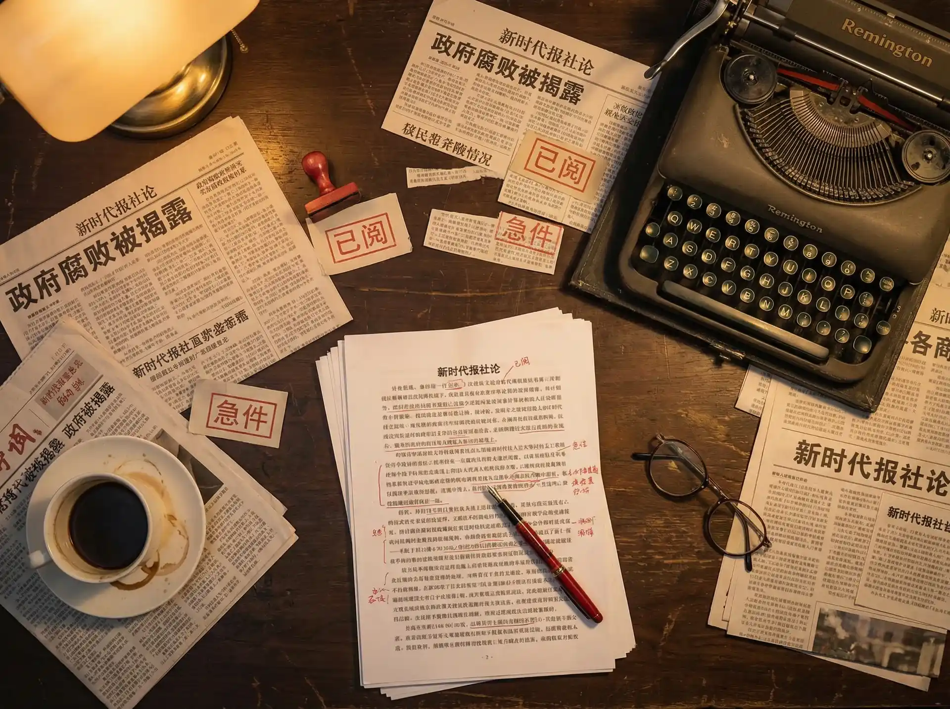 吃瓜网 - 报社编辑部工作场景